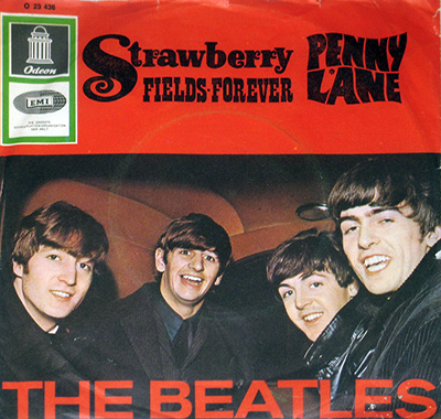 THE BEATLES - Strawberry Fields b/w Penny Lane album front cover vinyl record